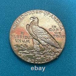 1911 United States Indian Head Half Eagle Five Dollars Gold Coin