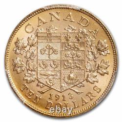 1913 Canada Gold $10 Reserve MS-62+ PCGS (Canadian Gold Reserve) SKU#278377