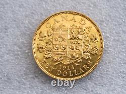 1914 Canada $10 TEN DOLLARS GOLD COIN