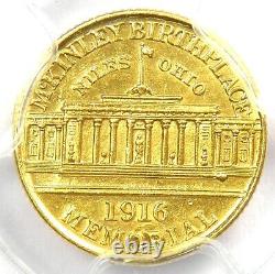 1916 McKinley Commemorative Gold Dollar Coin G$1 Certified PCGS AU Details