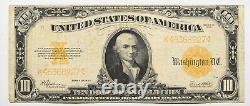 1922 $10 Gold Certificate Ten Dollars in Gold Coin