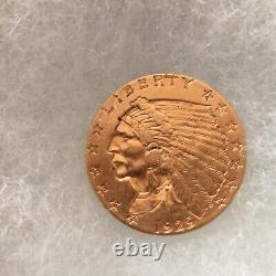 1929 $2.50 Indian Head Gold Quarter Eagle