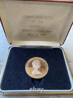 1973 Gold 50 Dollars Coin The Bahamas Independence. 500 Fineness Solid 12k