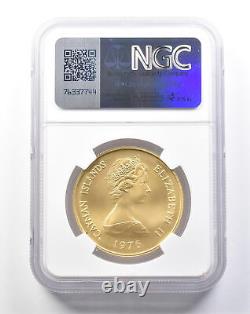 1976 Cayman Island 100 Dollars Gold Five Queens MS69 NGC 5349