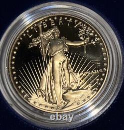 1986 One oz Fifty Dollar American Eagle Proof Coin, Box and COA