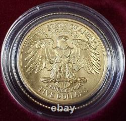 1999-W G $5 Five Dollar Gold UNC Washington Bicentennial Commem. 242 AGW G2368