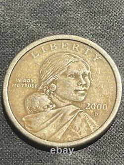 2000 D Sacagawea One Dollar US Liberty Gold Color Coin Minted in Denver