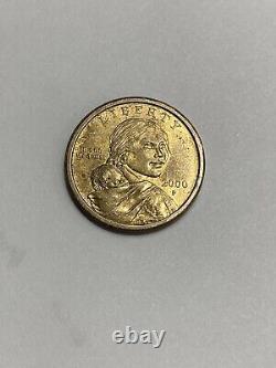 2000 P Sacagawea One Dollar Coin US Liberty Gold Color