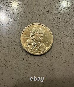 2000 P Sacagawea One Dollar Coin US Liberty Gold Color