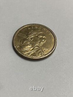 2000 P Sacagawea One Dollar Coin US Liberty Gold Color