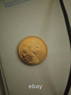 2000 P Sacagawea One Dollar Coin US Liberty Gold Color Philadelphia