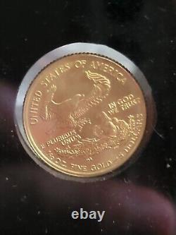 2002 $5 Dollar American Gold Eagle Liberty 1/10 Oz Gold Bullion Coin