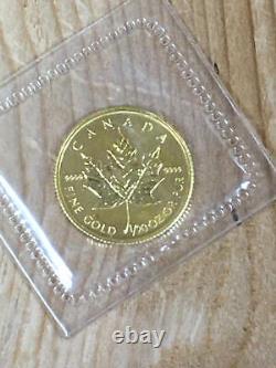 2002 SEALED Royal Canadian Mint $1 Dollar Canada Maple Leaf 1/20.9999 Gold Coin