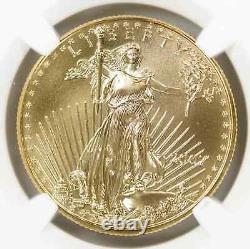 2007 American Gold Eagle G$25 Ngc Ms 70 Mint State Unc 1/2 Oz 999 Gold (003)