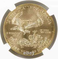 2007 American Gold Eagle G$25 Ngc Ms 70 Mint State Unc 1/2 Oz 999 Gold (003)
