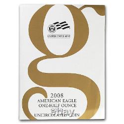 2008-W 1/2 oz Burnished Gold American Eagle (withBox & COA) SKU #56723