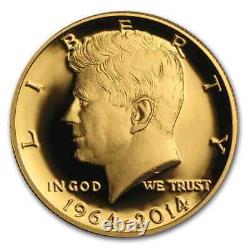 2014-W 3/4 oz Gold Kennedy Half Dollar Commem Proof (withBox & COA)