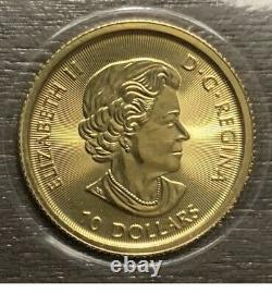 2019 Canadian Lucky Dragon 1/4 oz Gold Coin Gem BU / Sealed, $10 Dollars