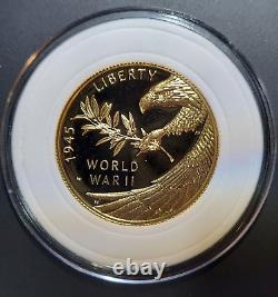 2020 W End of WWII 75th Anniversary Gold $25 Dollar 24K GOLD 1/2Oz Free Shipping
