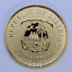 2024 Republic of Liberia Napoleon Gold Coin 1/10 oz Commander Series. 9999 Fine