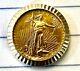 $5 Dollar Gold Americsn Eagle US Coin 22k. 1/10 Oz With 14k Bezel