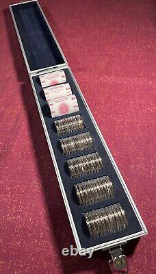 87 Presidential Golden Bu Dollar Coins With Vault Security Case 3 Sealed Rolls