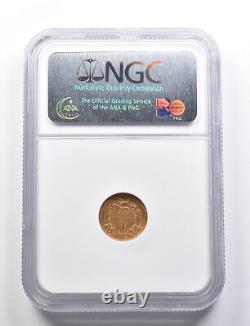 AU58 1855 $1 Indian Princess Head Gold Dollar NGC 0033