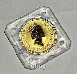 Australia 1 Ounce Gold Coin C 1993 -100 Dollars Queen Elizabeth Ii, Kangaroo Seal