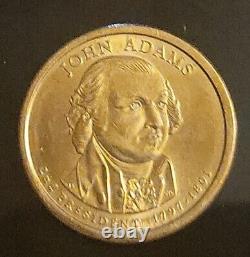 Dollar Coin JOHN ADAMS 2007 p 2nd President 1797-1801 Gold Colored