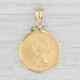 Dollar Liberty Head Coin Shape Pendant With Free Chain 14k Yellow Gold Finish