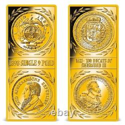 Million Dollar Ingot Set Gold Clad Ingots. History's Most Valuable Gold Coins