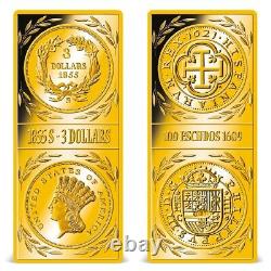 Million Dollar Ingot Set Gold Clad Ingots. History's Most Valuable Gold Coins