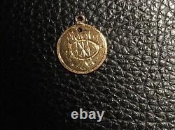 One dollar liberty gold coin damage previously worn as a piece of jewelry