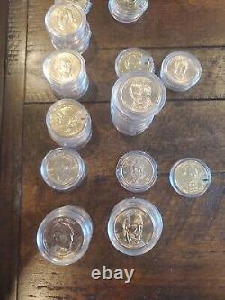 Presidents $1 Dollar Gold Toned Proof Collectible Coin lot of 64 ESTATE SALE