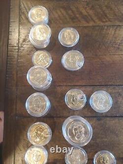 Presidents $1 Dollar Gold Toned Proof Collectible Coin lot of 64 ESTATE SALE