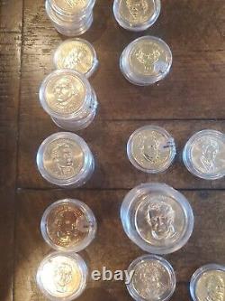 Presidents $1 Dollar Gold Toned Proof Collectible Coin lot of 64 ESTATE SALE