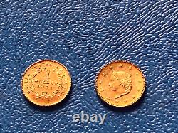RARE VINTAGE LOT 8K Solid Gold COIN miniature Gold coins AMERICAN DOLLAR