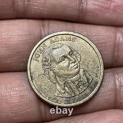 Real VINTAGE JOHN ADAMS 2nd President 1797-1801 ONE DOLLAR 2007 P COIN GOLD