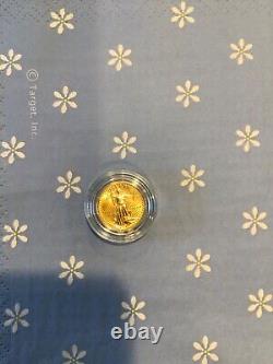 US Mint Five Dollar 1989 American Eagle Gold Coin in Velvet Case