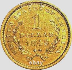 USA 1 Dollar 1849 (Open Wreath) Gold Coin