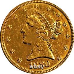 USA 5 Dollars 1880 Gold Coin