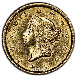 United States 1853 $1 One Dollar Gold Coin Reverse Marks