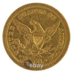 United States 1861 Series $2.50 Dollar Piece. 900 Fine Gold Coin Round