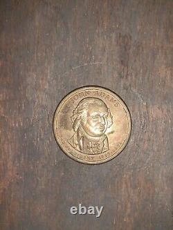 VERY RARE Presidential Series John Adams 2nd 1 Dollar Coin Gold