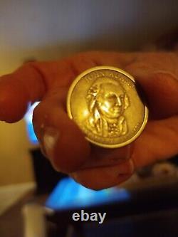 VINTAGE JOHN ADAMS 2nd President 1797-1801 1$ DOLLAR GOLD COIN IN GOD WE TRUST